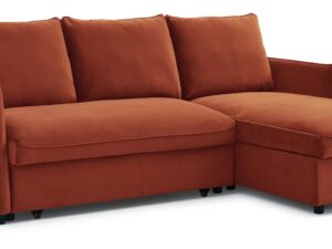 KY355 BLAIRE CORNER SOFA BED BURNT ORANGE CUT OUT (1)