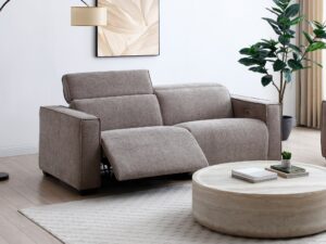 KY467 PRIMO 3 SEATER RECLINER SOFA MOLE CHENILLE LIFESTYLE (4)