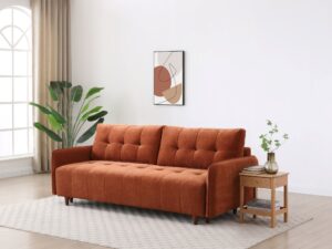 KY518 FELIX SOFABED TERRACOTTA CHENILLE LIFESTYLE SQ 01