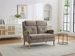 Isla 2 Seater Fireside in Mink Fabric (1)