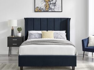 Limelight Polaris Bedstead in Navy Recycled Fabric