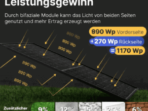 Bifaziale Module erhöhen den Ertrag.