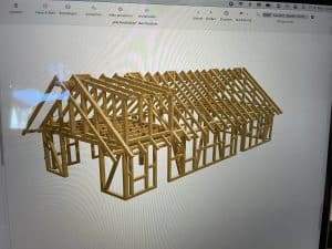 Holzrahmenbau für nachhaltiges Wellnesshotel, rustikales und stabiles Baukonzept mit nachhaltigen Baumaterialien, ideal für Wellnesshof RaJa in Deutschland.