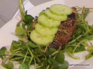 Alex Rushmer's Duck breast with crackling Alex Rushmer's Duck breast with cracklingAlex Rushmer's Duck breast with crackling