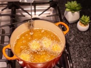 deep frying on the stovetop