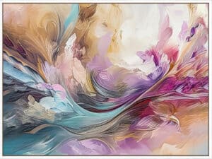 Watercolor Swish - Canvas Gallery White