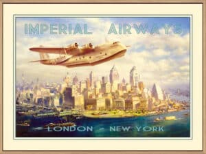 Imperial Airways - London to New York - Canvas Gallery Natural