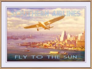 Southern Airlines- Fly to The Sun - Canvas Gallery Natural