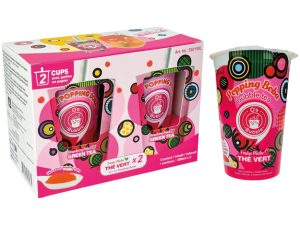 O's Bubble Strawberry/Peach Popping Boba Tea (2 x 480ml)