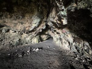 Exploring the Whatipu Caves on day two of the hike