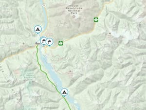 Map of Revelstoke Motorcycle Routes