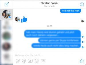 Facebook Messenger im Browser-Fenster