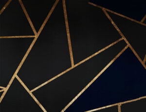 Foto tapeta – Crno-zlatna geometrija – varijanta 2