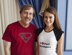 Larry Wall und seine Frau, die Perl-Entwickler liebt