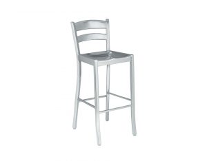 Kore sgabello alto in alluminio. Disponibile in diverse finiture