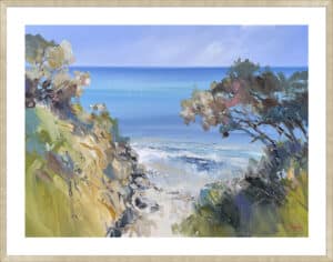 Over the Bay, Towards Melbourne - 5cm White Border