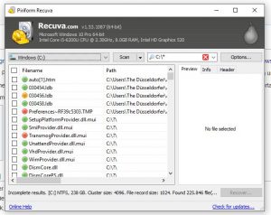 Piriform Recuva - ein hochmodernes Datenrettungsprogramm