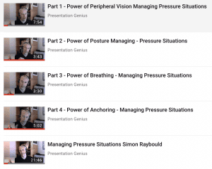 Youtube playlist handling nerves in your presentations