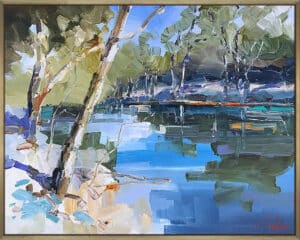 Morning On The River Bank - Canvas