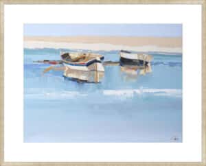 Moorings at Low Tide, Aspendale - 10cm Mount Board
