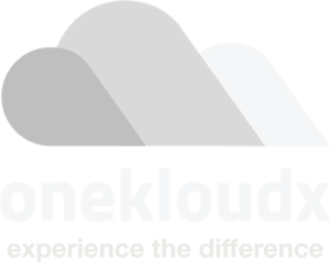 OneKloudX Stacked White Logo | NetSuite Partner