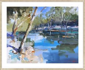 Morning On The River Bank - 5cm White Border