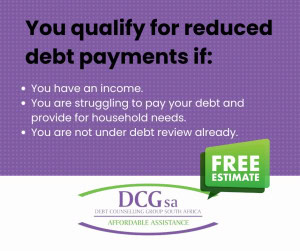 Debt counsellor providing financial advice to a client, discussing debt management strategies for better financial stability.