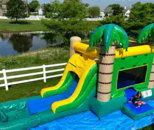 tropical wet combo favorite water slide rentals in St. Peters