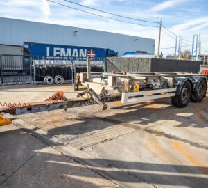 Remorque Alcar porte container  PORTE CAISSE 2 essieux occasion