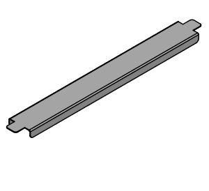Quality Industries 20" Stainless Steel Adapter Bar - Divider for Commercial Foodservice