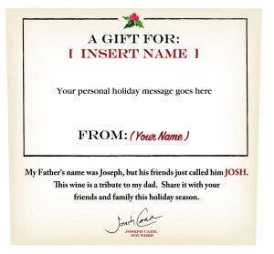 Josh Holiday Back Label - FINAL