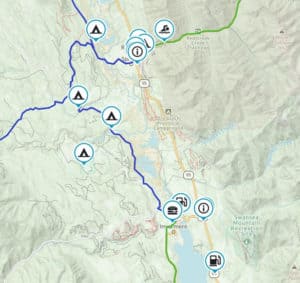 Map of Invermere Motorcycle Routes