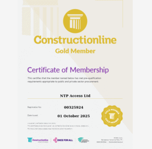 ConstructionLine Gold membership certificate for 2025 - 2026