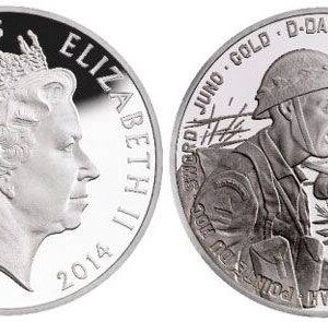 2014 Alderney D-Day Landing £5 BU