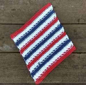 Stars & Stripes Washcloth backside - ASimpleHomestead