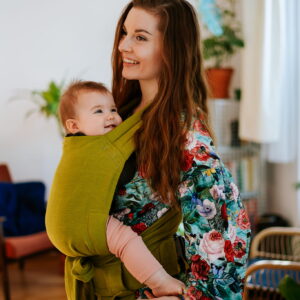 KAVKA handy - lime linen | nosidło hybrydowe, regulowane