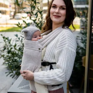 QUSY - linen beige | kompaktowe nosidło regulowane