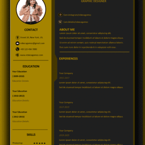 Premium MS Word CV Template Design 4 - Fully Editable & Instant Download