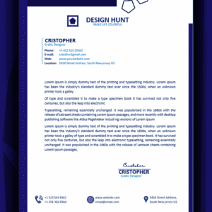 MS Word Cover Letter Design 3 - Fully Editable & Instant Download