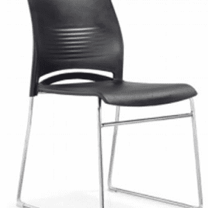 SILLA VISITA NEGRA PLASTICA