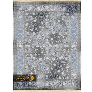 فرش طرح لاوین کد 2261 زغالی نقره ای