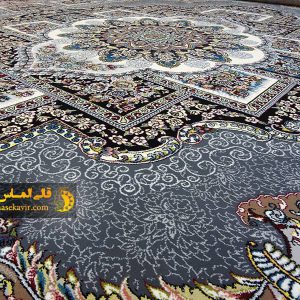 فرش ماشینی طرح حوض نقره دلفینی