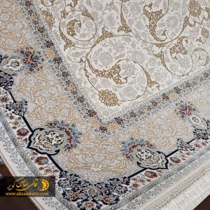 فرش کرم کاشان طرح تخت طاووس 1200 شانه