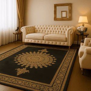 فرش ورساچه دودی طرح 25CN0120