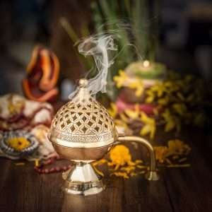 brass dhoop dani for pooja