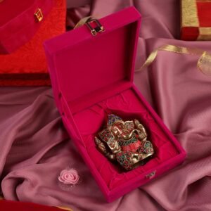 brass ganesh ji idol with gift box