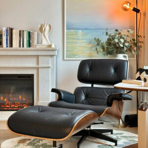 Mid-Century Leather Lounge Chair