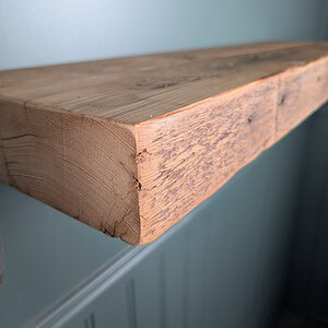 Erie Canal Heritage 3" Reclaimed Barn Wood Floating Shelf & Mantel