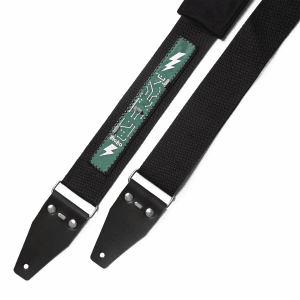 Real electronic components embedded into fabric and leather for a striking effect.