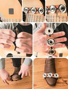Instriction. Foot Tambourine